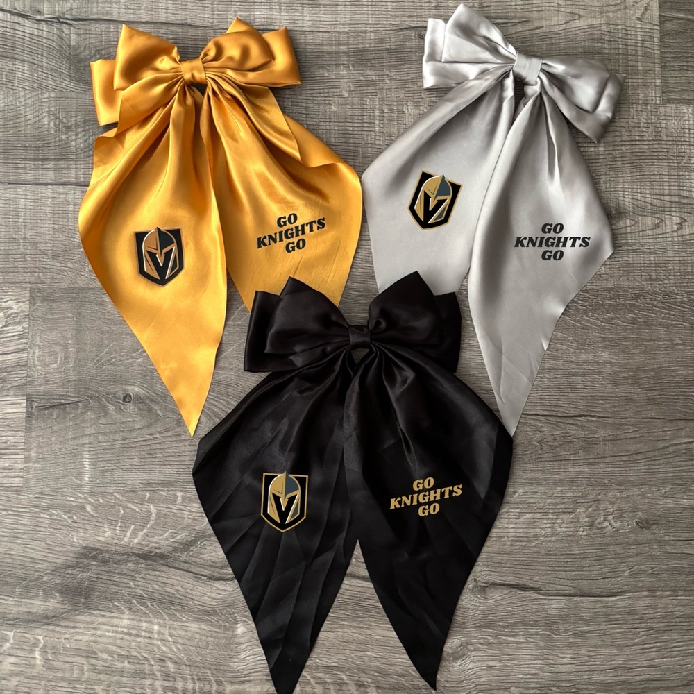 Las Vegas Hockey Knights VGK Satin Bows